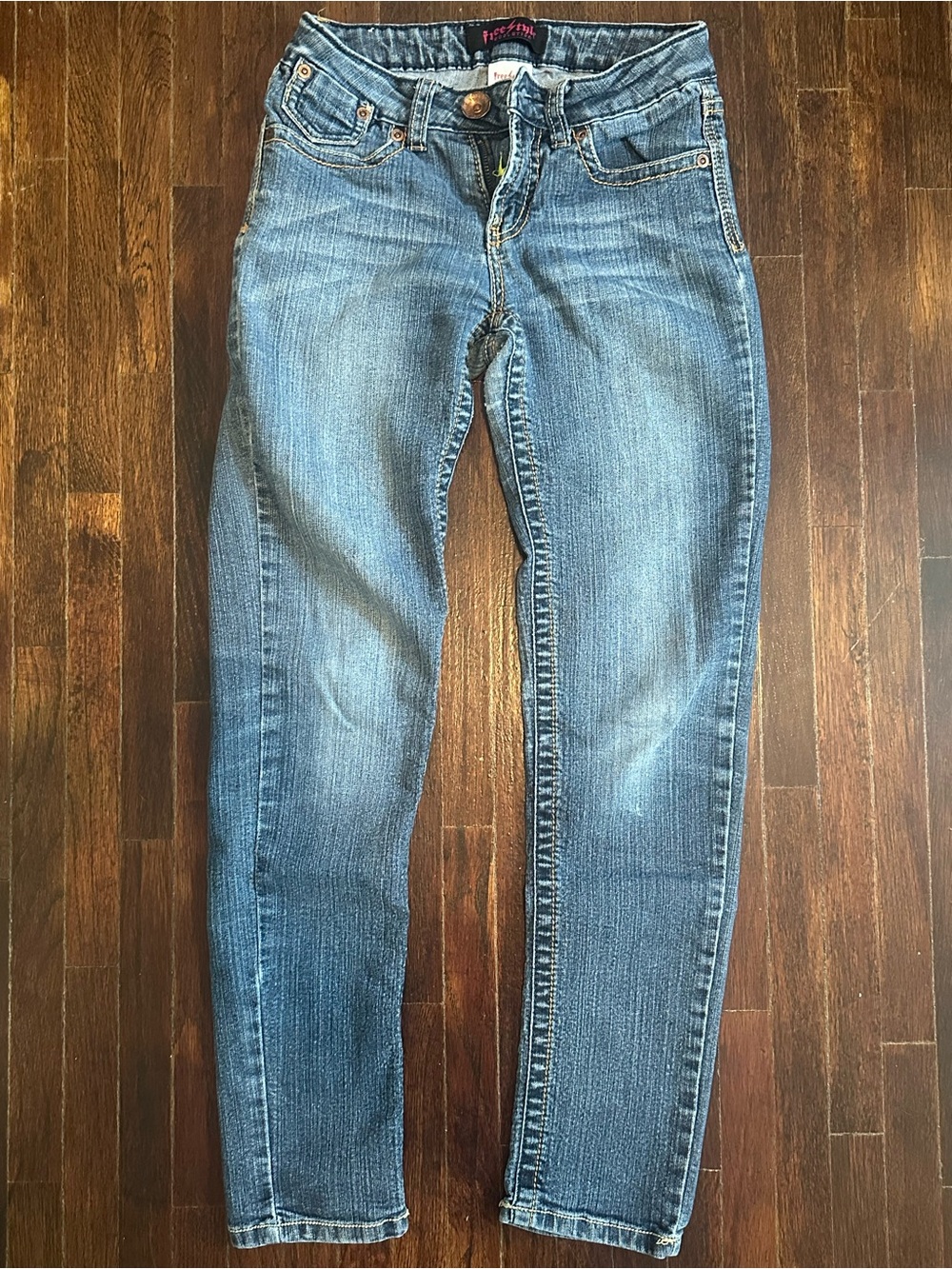 Freestyle Revolution Blue Denim Stretch Skinny Jeans Girls Size 12